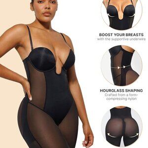 New SHAPELLX Strapless Shapewear Deep Plunge Corset Body Shaper